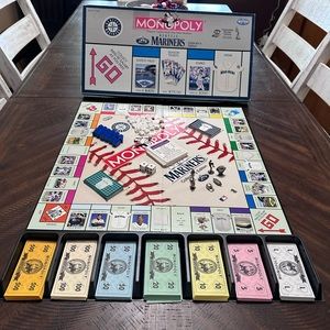 Vintage Monopoly Seattle Mariners MLB 25th Anniversary Board Game.